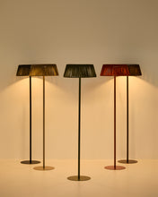 Load image into Gallery viewer, Aldet outdoor solar floor lamp in green flat rope cord with metal base Ø46cm - image 4