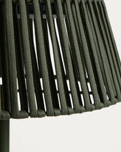 Load image into Gallery viewer, Aldet outdoor solar floor lamp in green flat rope cord with metal base Ø46cm - image 8