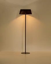Load image into Gallery viewer, Aldet outdoor solar floor lamp in brown flat rope cord with metal base Ø46cm - image 2