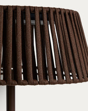 Load image into Gallery viewer, Aldet outdoor solar floor lamp in brown flat rope cord with metal base Ø46cm - image 8