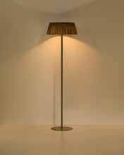 Load image into Gallery viewer, Aldet outdoor solar floor lamp in beige flat rope cord with metal base Ø46cm - image 2