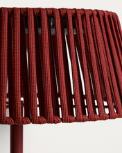 Load image into Gallery viewer, Aldet outdoor solar floor lamp in terracotta flat rope cord with metal stand Ø46cm - image 7