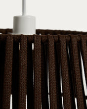 Load image into Gallery viewer, Aldet ceiling lamp shade in brown flat rope cord Ø46cm - image 6