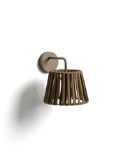 Load image into Gallery viewer, Aldet beige outdoor wall light in flat rope cord and metal