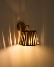 Load image into Gallery viewer, Aldet beige outdoor wall light in flat rope cord and metal - image 2