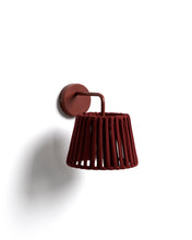 Load image into Gallery viewer, Aldet terracotta outdoor wall light in flat rope cord and metal
