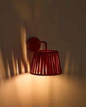 Load image into Gallery viewer, Aldet terracotta outdoor wall light in flat rope cord and metal - image 2