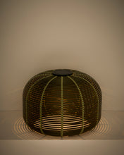 Load image into Gallery viewer, Garoina outdoor solar LED table lamp in green synthetic rattan Ø50cm - image 2