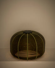Load image into Gallery viewer, Garoina outdoor solar LED table lamp in green synthetic rattan Ø50cm - image 3