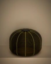 Load image into Gallery viewer, Garoina outdoor solar LED table lamp in green synthetic rattan Ø50cm - image 4