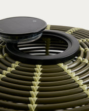 Load image into Gallery viewer, Garoina outdoor solar LED table lamp in green synthetic rattan Ø50cm - image 10