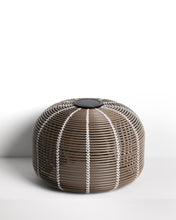 Load image into Gallery viewer, Garoina outdoor solar LED table lamp in taupe synthetic rattan Ø50cm