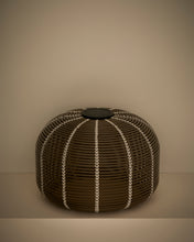 Load image into Gallery viewer, Garoina outdoor solar LED table lamp in taupe synthetic rattan Ø50cm - image 4
