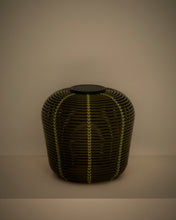 Load image into Gallery viewer, Garoina outdoor solar LED table lamp in green synthetic rattan Ø35cm - image 4