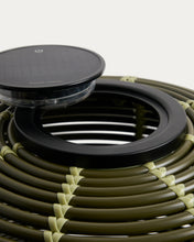 Load image into Gallery viewer, Garoina outdoor solar LED table lamp in green synthetic rattan Ø35cm - image 10