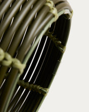 Load image into Gallery viewer, Garoina outdoor solar LED table lamp in green synthetic rattan Ø35cm - image 11
