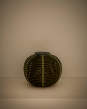 Load image into Gallery viewer, Garoina outdoor solar LED table lamp in green synthetic rattan Ø25cm - image 4