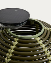 Load image into Gallery viewer, Garoina outdoor solar LED table lamp in green synthetic rattan Ø25cm - image 9