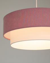 Load image into Gallery viewer, Bianella cotton and pink corduroy ceiling lamp - image 3