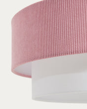Load image into Gallery viewer, Bianella cotton and pink corduroy ceiling lamp - image 4