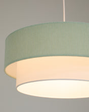 Load image into Gallery viewer, Bianella cotton and turquoise corduroy ceiling lamp - image 3