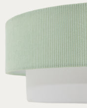 Load image into Gallery viewer, Bianella cotton and turquoise corduroy ceiling lamp - image 4