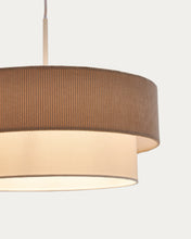 Load image into Gallery viewer, Bianella ceiling lamp in cotton and beige corduroy, Ø 40 cm. - image 4