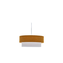 Load image into Gallery viewer, Bianella ceiling lamp in cotton and mustard corduroy, Ø 40 cm