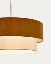 Load image into Gallery viewer, Bianella ceiling lamp in cotton and mustard corduroy, Ø 40 cm - image 5