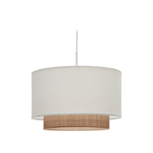 Load image into Gallery viewer, Erna bamboo ceiling lampshade with natural, white finish Ø 40 cm