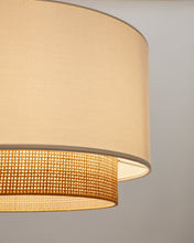 Load image into Gallery viewer, Erna bamboo ceiling lampshade with natural, white finish Ø 40 cm - image 4