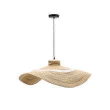 Load image into Gallery viewer, Albenya ceiling lamp made of natural fibres and cotton with a natural and white finish Ø 90 cm