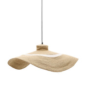Load image into Gallery viewer, Albenya ceiling lamp made of natural fibres and cotton with a natural and white finish Ø 90 cm - image 2