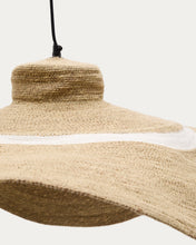 Load image into Gallery viewer, Albenya ceiling lamp made of natural fibres and cotton with a natural and white finish Ø 90 cm - image 6