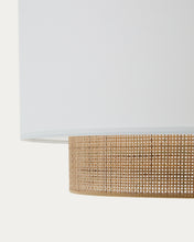 Load image into Gallery viewer, Erna bamboo ceiling lamp shade in a natural and white finish Ø 60 cm - image 4