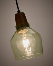 Load image into Gallery viewer, Silex green glass and walnut ceiling lamp, Ø 13 cm - image 4