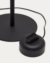 Load image into Gallery viewer, Orey black metal table lamp with multi-position spotlight and UK adaptor - image 5