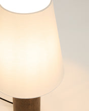 Load image into Gallery viewer, Marga table lamp made from solid rubber wood with dark finish UK adapter - image 3