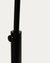 Load image into Gallery viewer, Madali floor lamp in steel with glossy black finish and black marble with adaptor UK - image 6