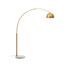 Load image into Gallery viewer, Madali metal floor lamp with brass and white marble finish UK