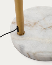 Load image into Gallery viewer, Madali metal floor lamp with brass and white marble finish UK - image 6