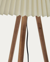 Load image into Gallery viewer, Benicarlo floor lamp in solid rubber wood with a natural, beige finish, UK - image 6