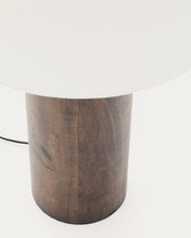 Load image into Gallery viewer, Marga floor lamp made from solid rubber wood with dark finish UK adapter - image 4