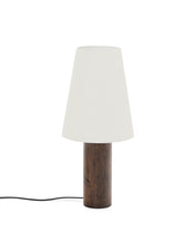 Load image into Gallery viewer, Marga floor lamp made from solid rubber wood with dark finish