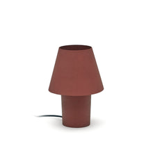 Load image into Gallery viewer, Canapost table lamp in metal with a terracotta painted finish, UK adaptor
