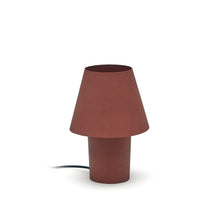 Load image into Gallery viewer, Canapost table lamp in metal with a terracotta painted finish, UK adaptor - image 2