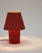 Load image into Gallery viewer, Canapost table lamp in metal with a terracotta painted finish, UK adaptor - image 5