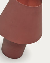 Load image into Gallery viewer, Canapost table lamp in metal with a terracotta painted finish, UK adaptor - image 6