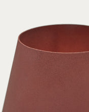Load image into Gallery viewer, Canapost table lamp in metal with a terracotta painted finish, UK adaptor - image 7