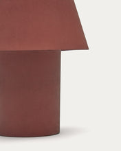 Load image into Gallery viewer, Canapost table lamp in metal with a terracotta painted finish, UK adaptor - image 8